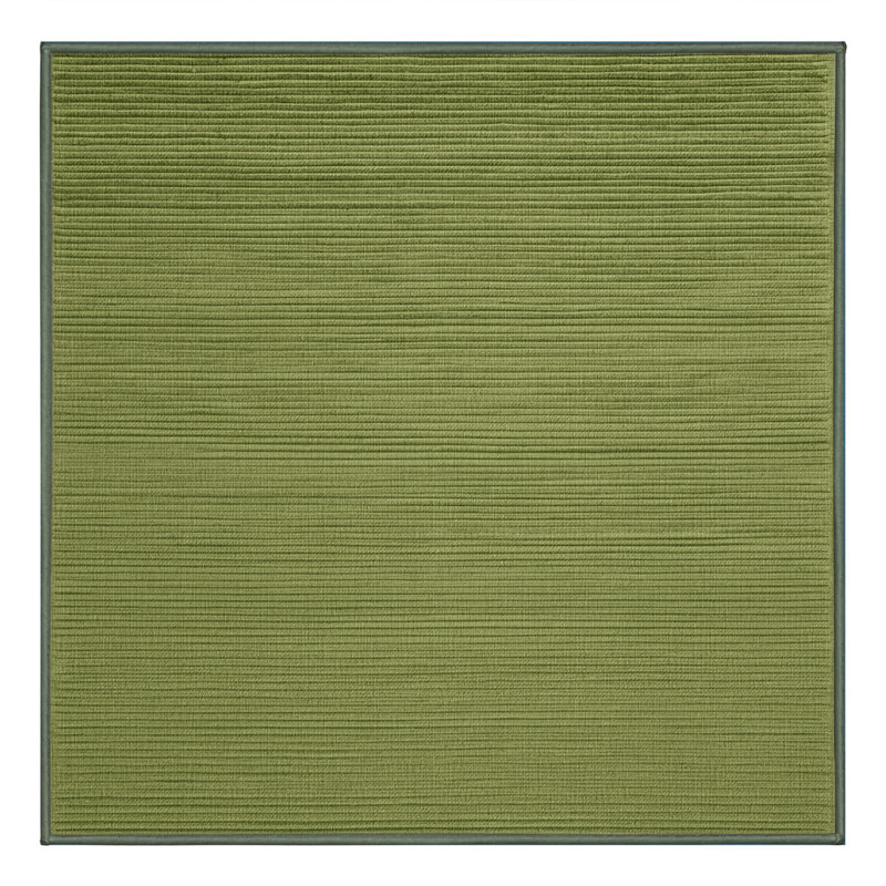 Tapis vert uni lavable à la machine, Carré 4 pi