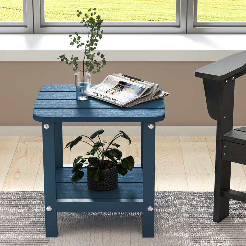 Table d'appoint pour terrasse double, Bleu