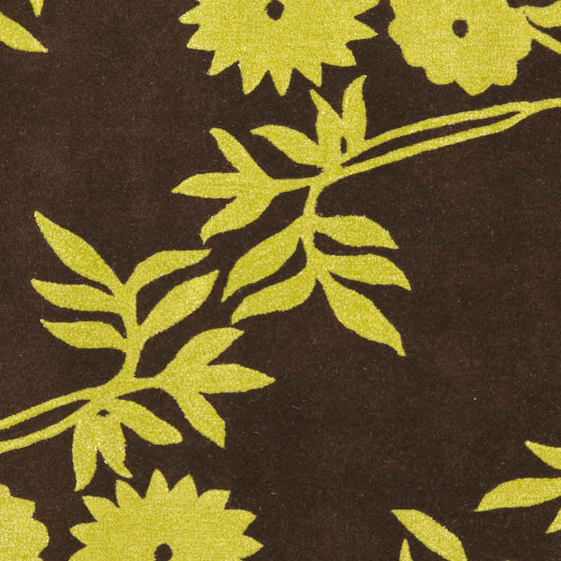 Avayah Soho Hand Tufted Wool And Viscose Floral Rug, Round 6'
