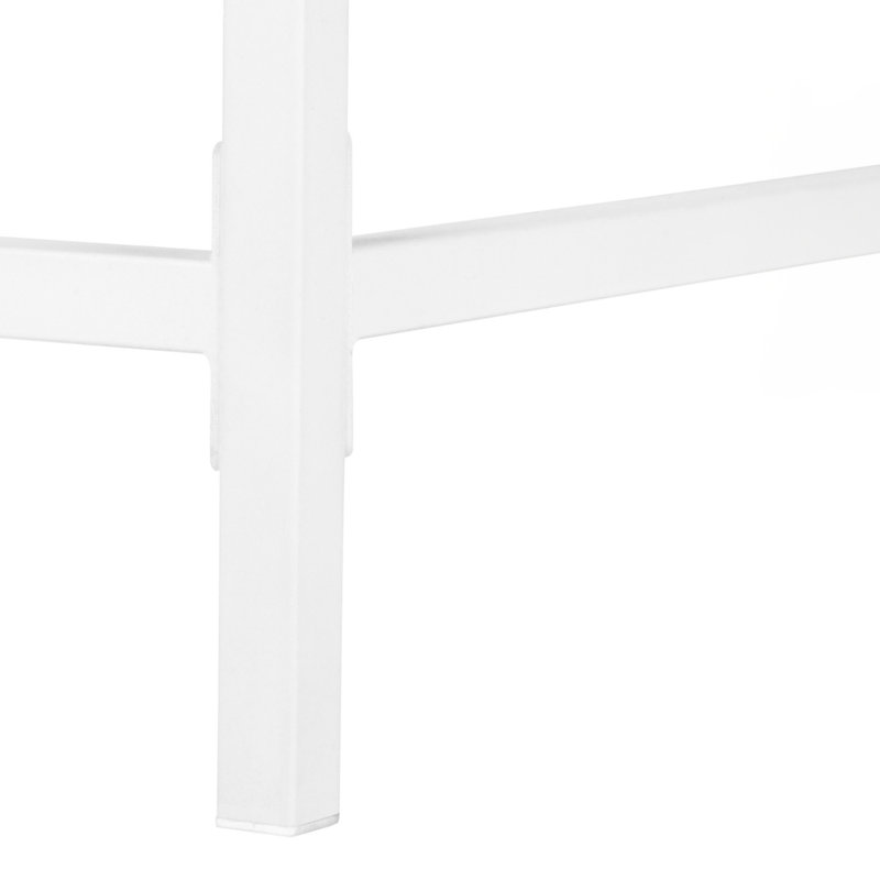 Computer Desk, Home Office, Laptop, Storage Drawers, 48"L, Work, Laminate, White Metal, Contemporary, Modern (Desk), White