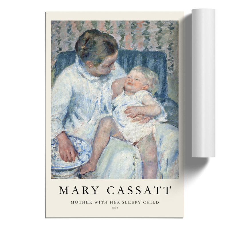 Childs Bath Time by Mary Cassatt - No Frame Painting, 42cm H x 30cm W x 0.1cm D