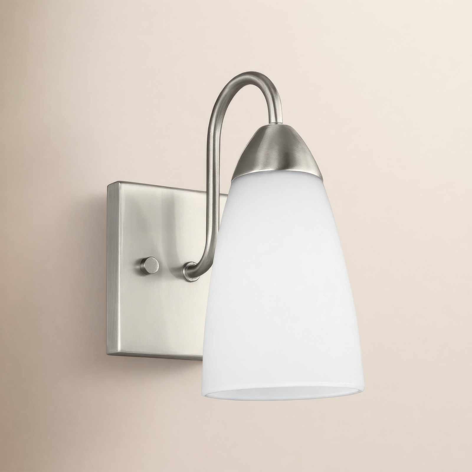 Single Light Armed Sconce, No, Brushed Nickel