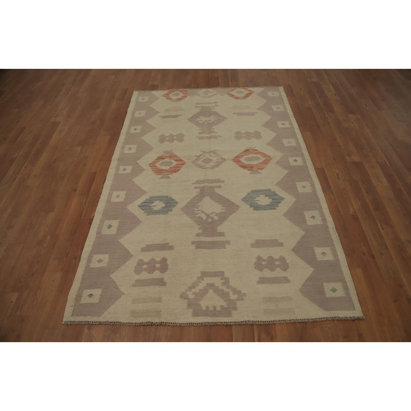 Geometric Kilim Handwoven Rug 4x6