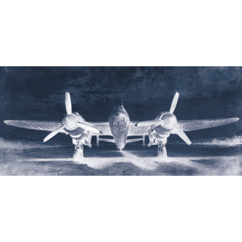 «Marine Air plane», peinture sur toile tendue, H 8 po x l 12 po
