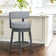 Swivel Upholstered  Counter Bar Stool with Solid Wood Frame