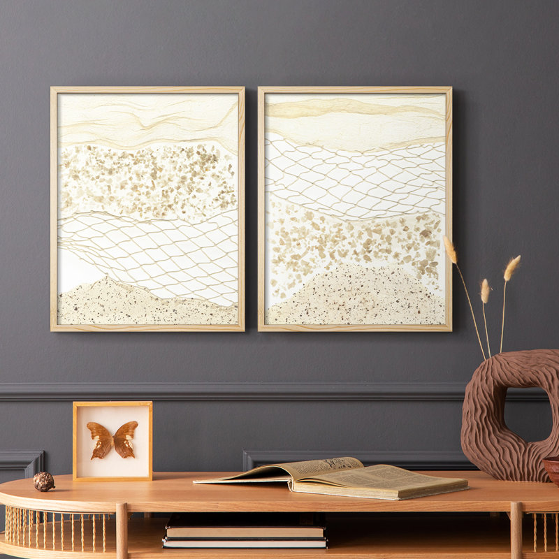 Impression encadrée Coast I - Premium - prêt à être accroché - aucun clou requis - aucun clou requis, Bois naturel