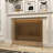 Metal Suspended Grid Single Panel Geometric Fireplace Screen with Bolted Detailing-1260668397