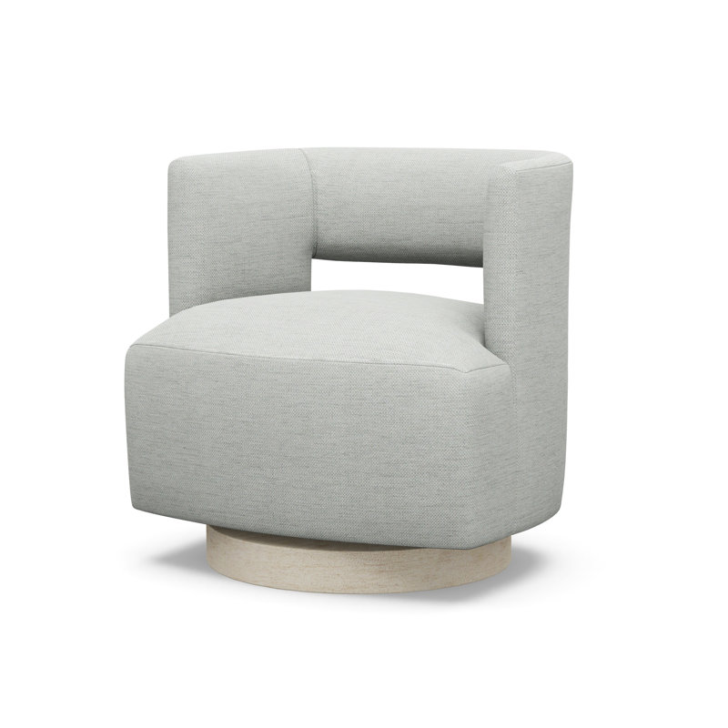 Crystle Swivel Barrel Chair Chair with Ottoman, Sandstone, 8938-45