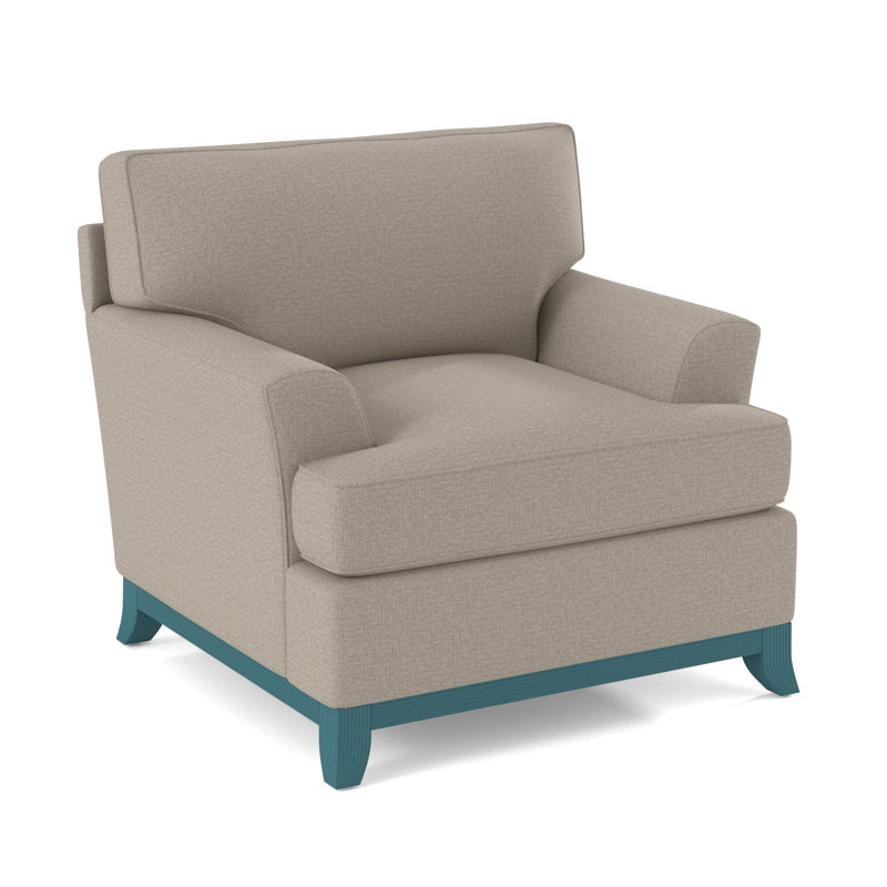Oaks Way Armchair, Beige Performance Fabric; 0851-73, Sea Glass
