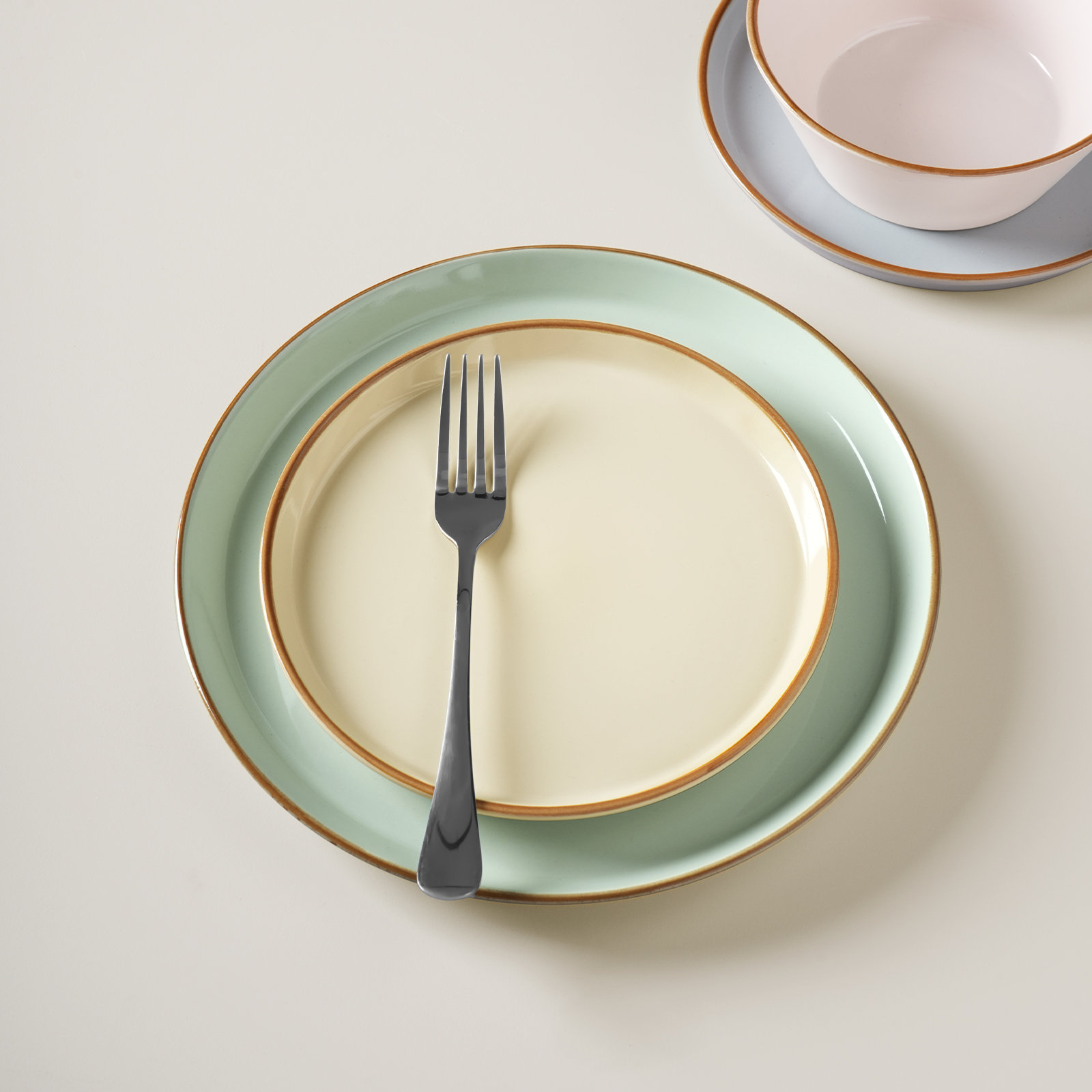 Stoneware Dinnerware Set, Multicolor