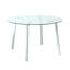 Table de salle à manger moderne et minimaliste en verre