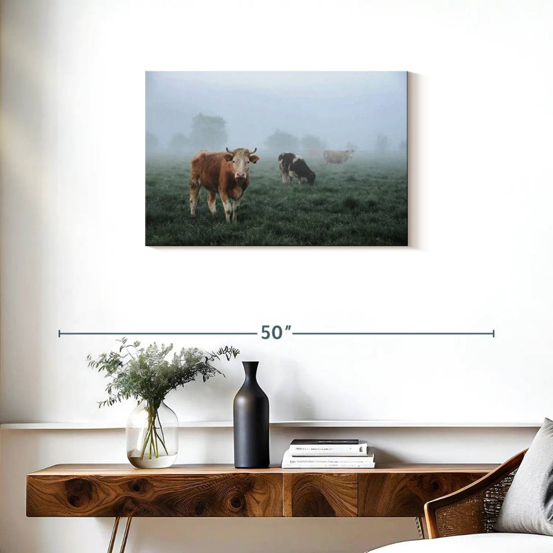 Vaches brumeuses, H 20 po x l 30 po