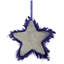 Ornement de Noël scintillant en forme d'étoile, 9 po, bleu