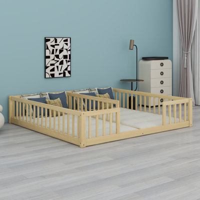 Double Floor Bed With Fence, Guardrails