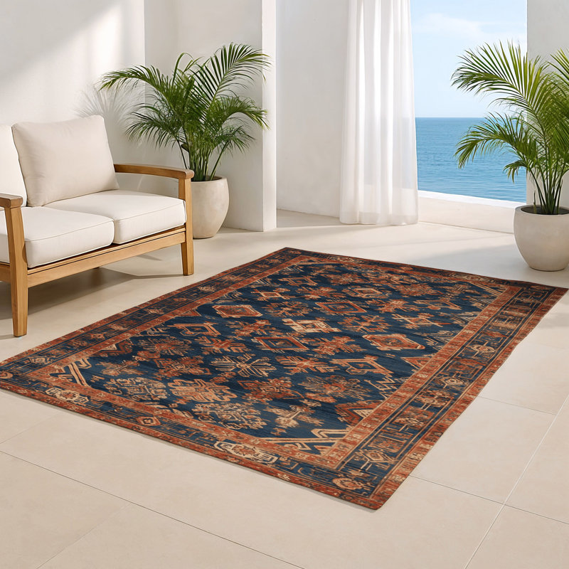 Tapis noir intérieur et extérieur ArtDeco, Rectangle 5 pi x 7 pi