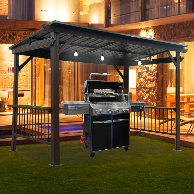 Pavillon de jardin 6,5 x 12 pi, Brun