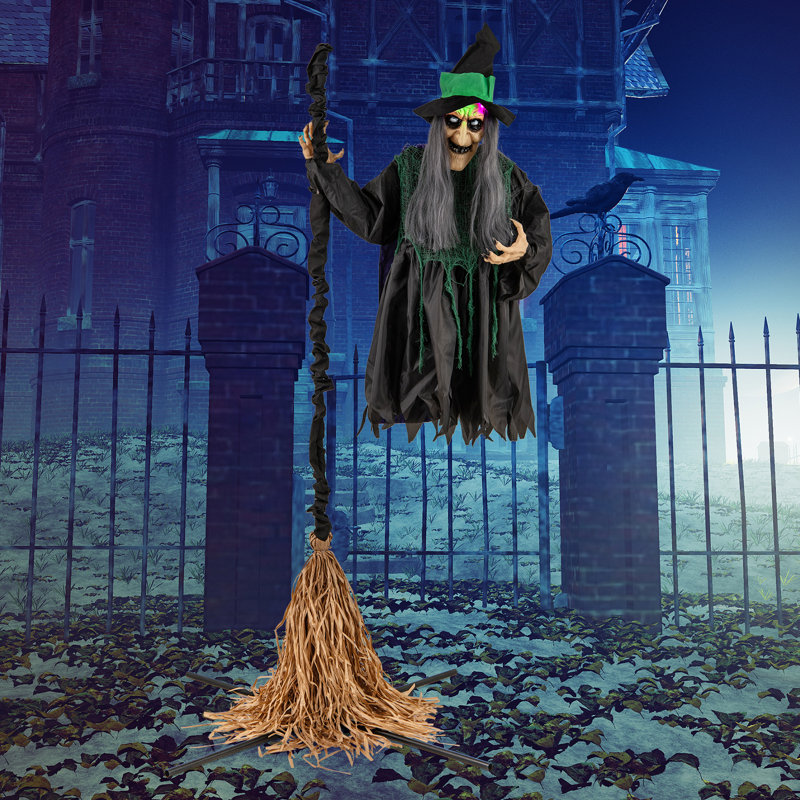 Sorcière avec balai Halloween