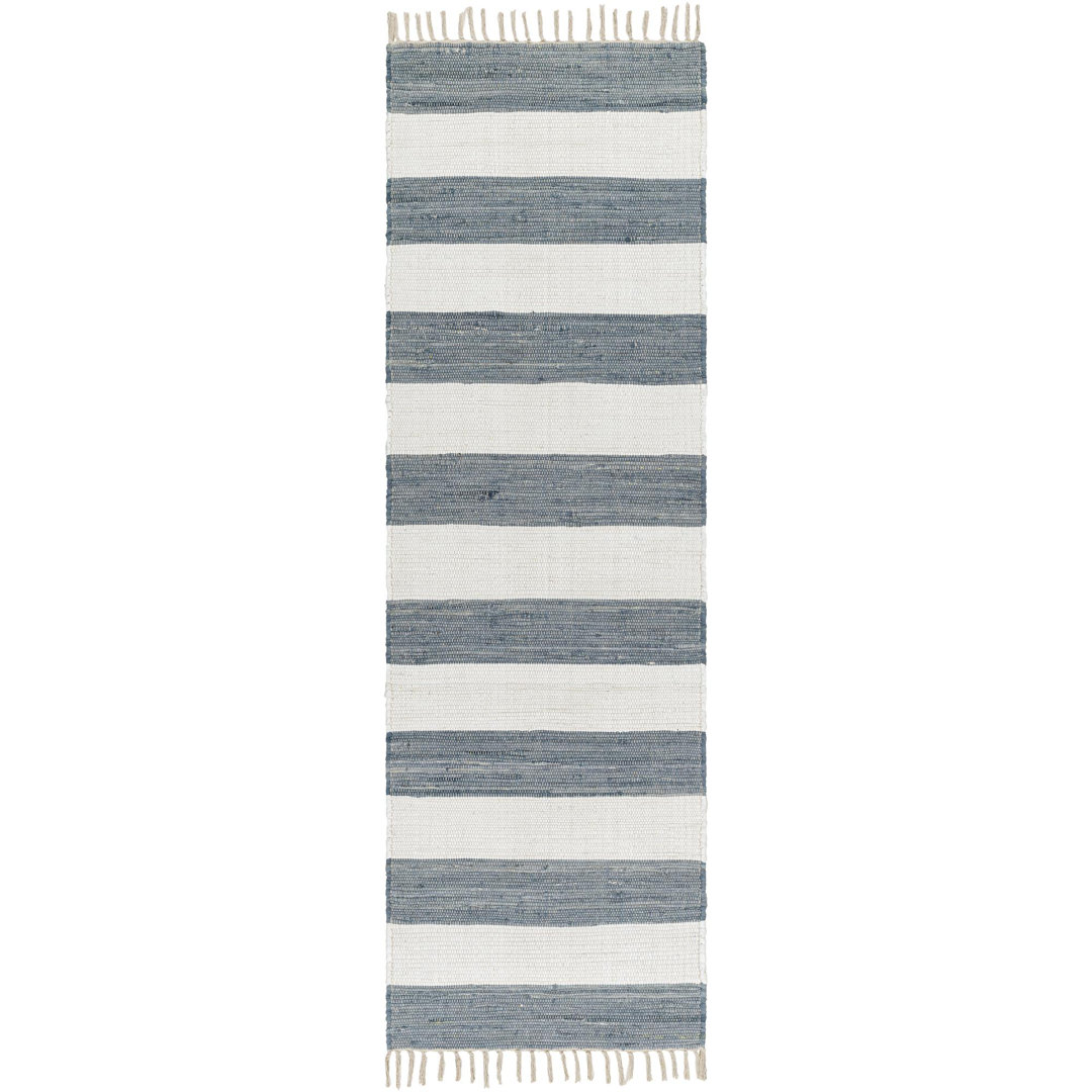 Annah Cotton Striped Indoor Rug Longshore Tides Rug