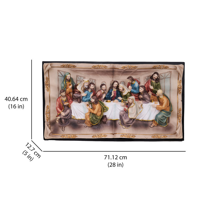 Resin Last Supper Indoor/Outdoor Wall Plaque