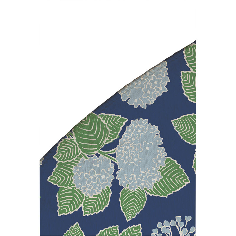 Tapis d'extérieur antidérapant Hydrangea, Rond 5 pi