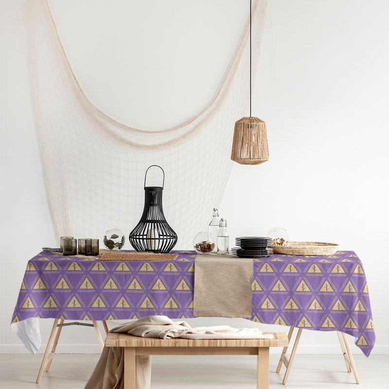 Nappe d’arbre minimaliste classique Barbra, Mauve / doré