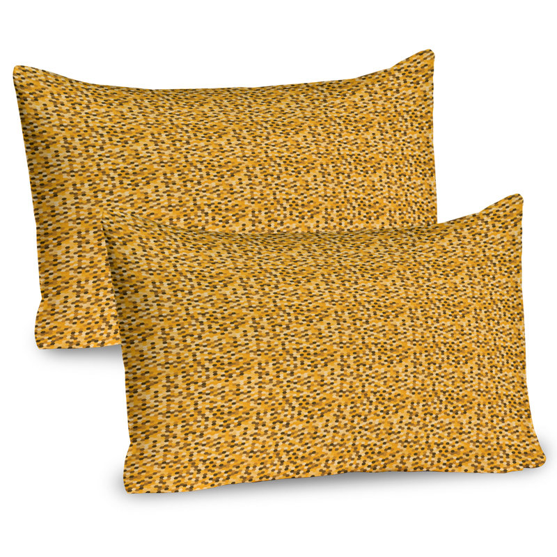 Ensemble de 2 taies décoratives Ambesonne - jaune et brun - rétro 135539, H 20 po x l 36 po