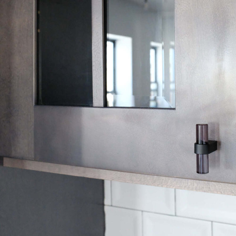 Clarity Acrylic Bar Knob, Matte Black/Smoke Acrylic