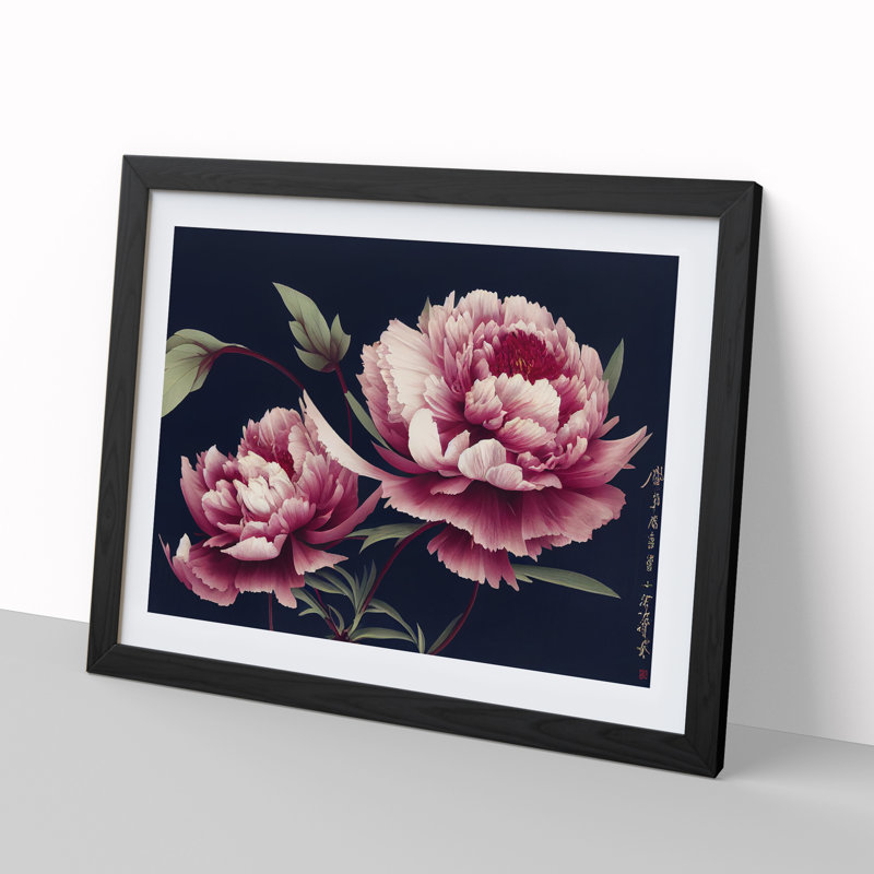 Ultimate Peonies - Framed Print, Black Framed, 46cm H x 64cm W x 2cm D