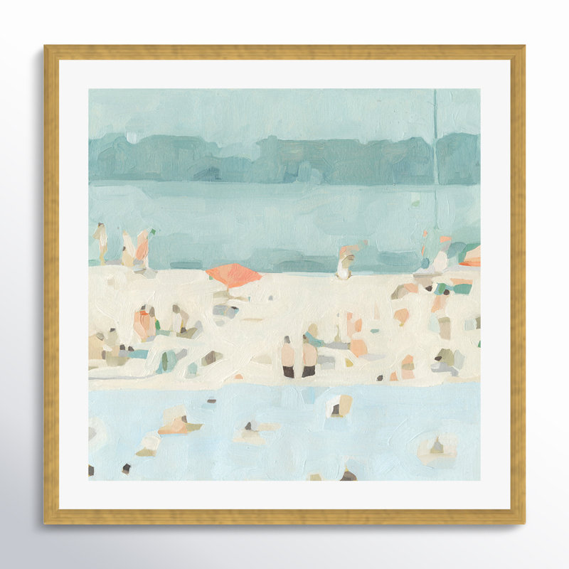 Sea Glass Sandbar II by Emma Scarvey, 12"H x 18"W, Gold
