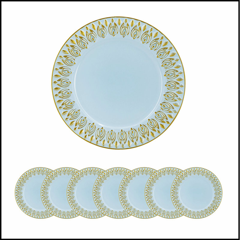 Paquet de 8 assiettes de présentation en plastique de qualité supérieure D14