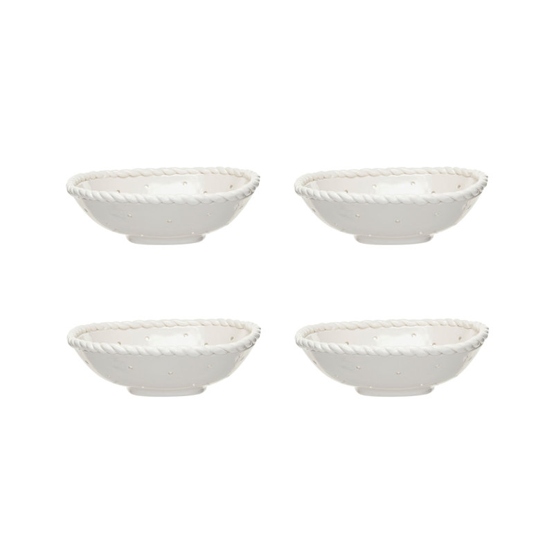 Stoneware Colander with Twisted Edge