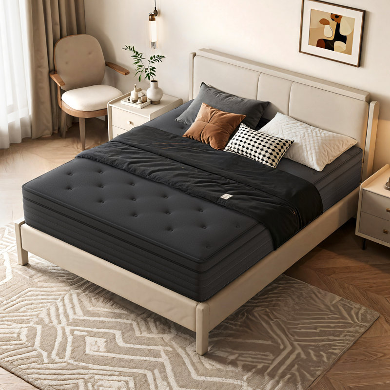Morganville Medium Pocket Spring Hybrid Mattress Euro Top, Queen, 14"