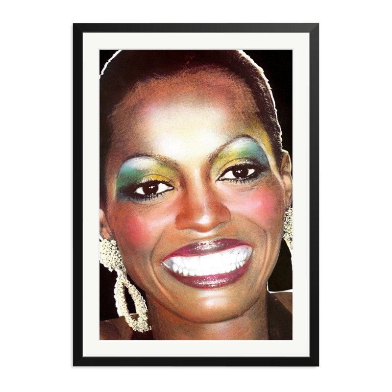 Diana Ross, September 1976, Black, 38" H x 27" W