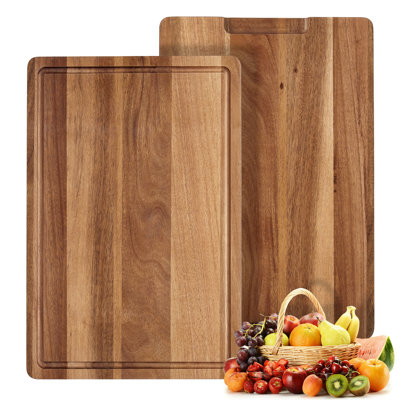 Très grande planche à découper en bois d'acacia 24 po x 18 po pour légumes