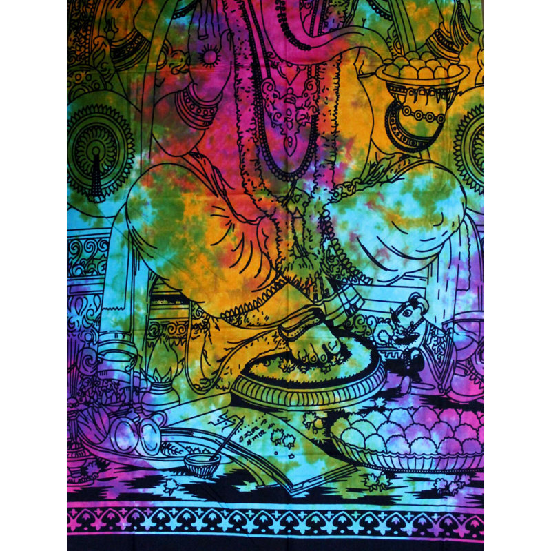 Tapisserie de teinture en coton ganesh