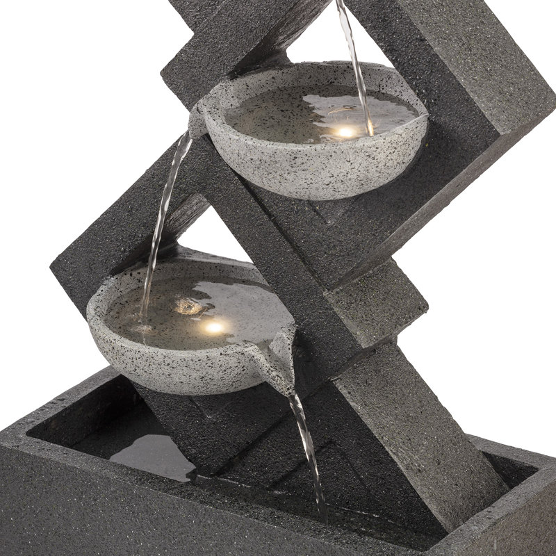 Dawsonville Outdoor Weather Resistant Cascade Fountain with Light