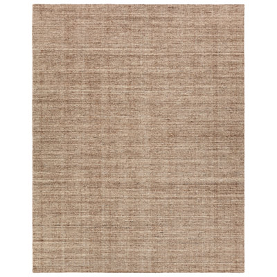 Hued SLO03 Handmade Solid Tan Runner Rug