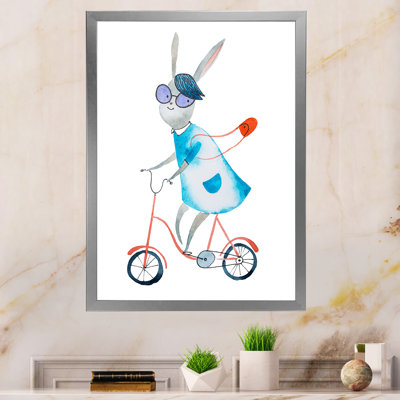 «Bunny Girl on a Bike», reproduction d'art sur toile