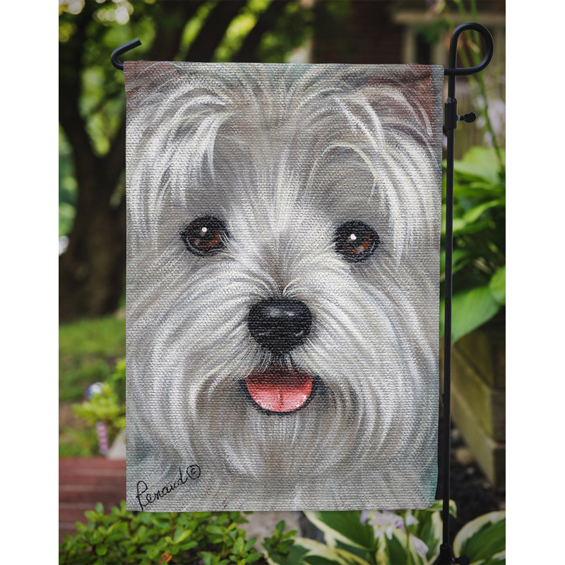 Drapeau de jardin en polyester à 2 côtés Graziello Bichon Frise Do It Better 1 x 0,11 pi, Westie visage mignon