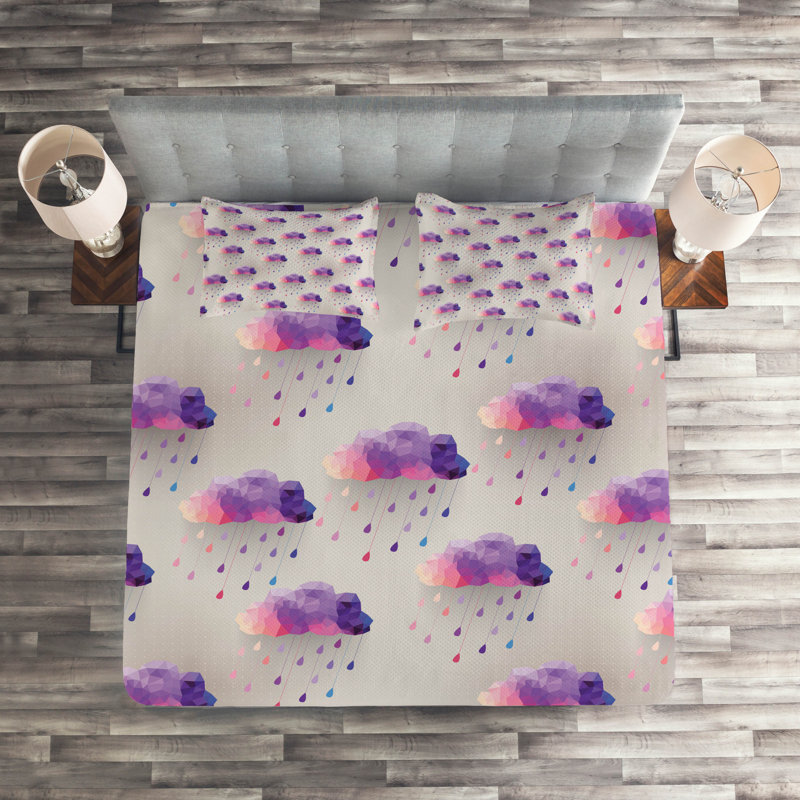 Modern & Contemporary Polyester Coverlet, King Bedspread + 2 Shams