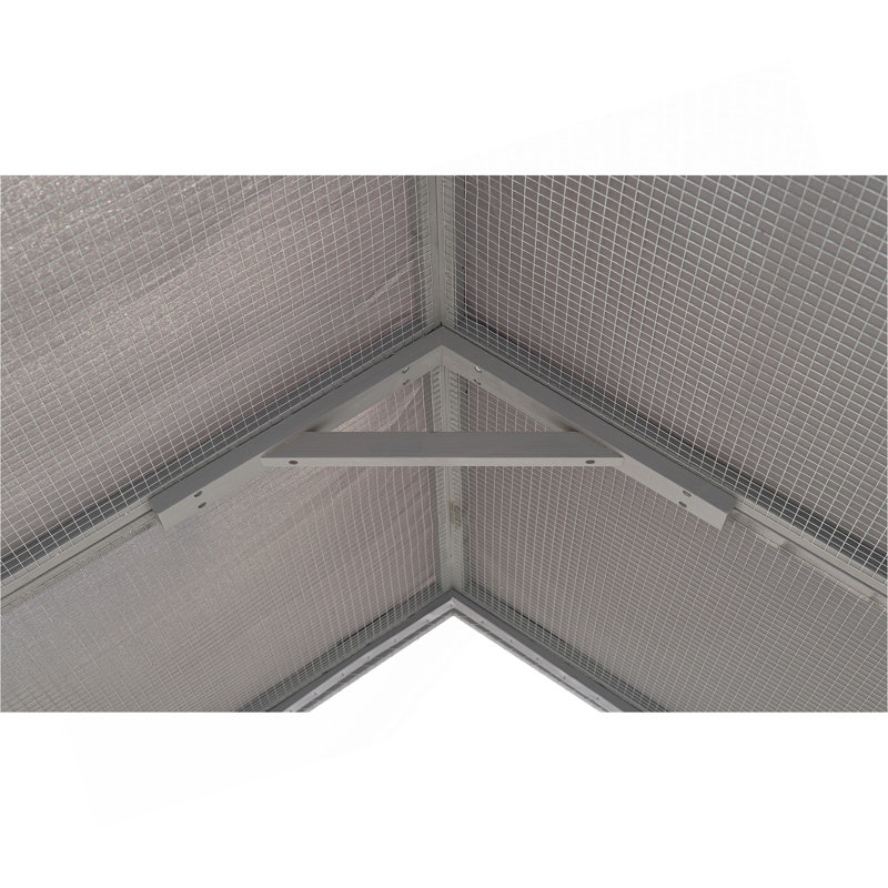 Enclos de poulailler d'extérieur 110 po, grand parc pour chat, housse imperméable améliorée, Gris