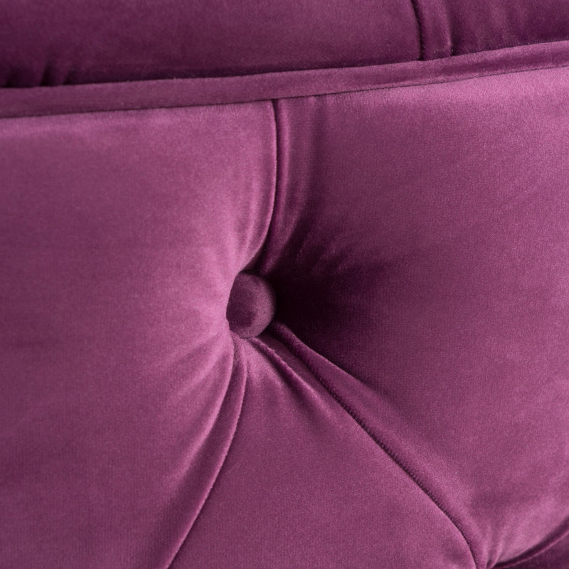 Velours fuchsia moderne avec accoudoirs luxueux