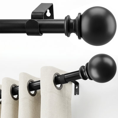 Domynique Adjustable Single Curtain Pole