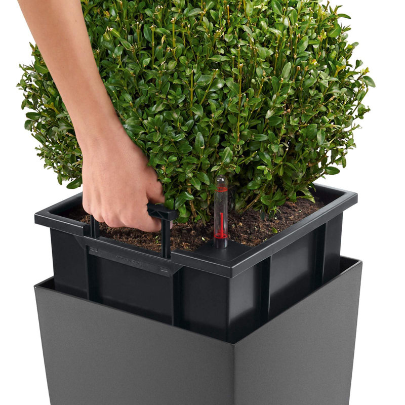 Cubico Pot Planter, 41cm H x 22cm W x 22cm D, White