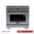 36 in. 5.2 cu. ft. 6 Burners Dual Fuel Range with Kucht Horus Thermostat-98431856-98431854
