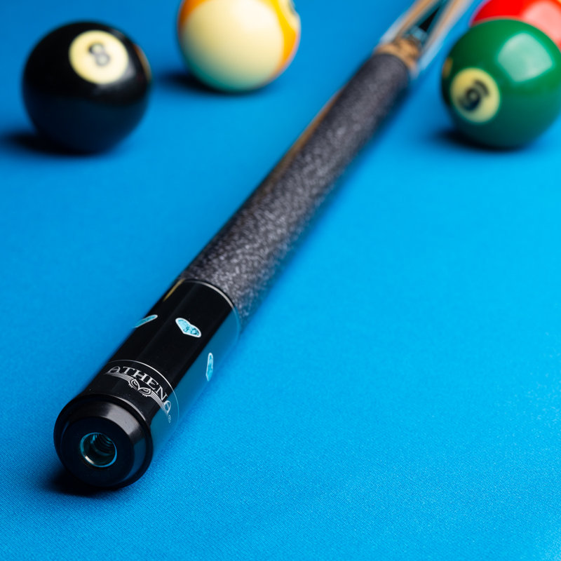 Athena ATH04 Blue Heart Pool Cue w/ Extension - 17oz, 17 oz.