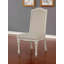 Ensemble de table de salle à manger blanc antique 9 pièces avec rallonges et 6 chaises latérales et 2 chaises avec accoudoirs en tissu ivoire-385310984