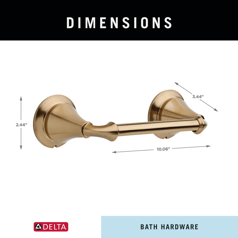Linden™ Wall Mount Pivot Arm Toilet Paper Holder Bath Hardware Accessory, Brilliance Champagne Bronze
