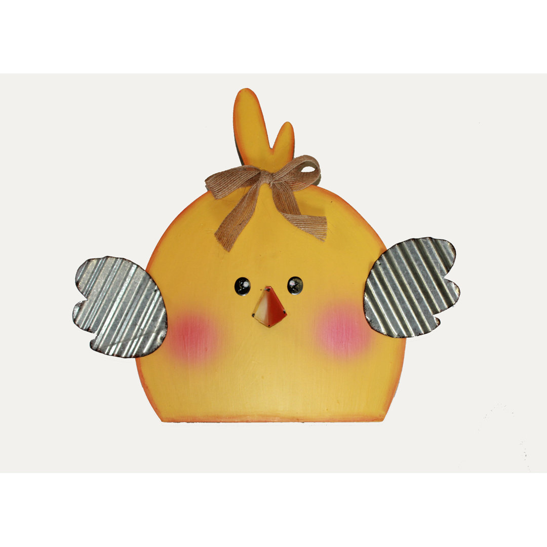7" Easter Wood and Metal Chick The Holiday Aisle® 