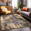 Tapis jaune / ivoire / gris Malica-92615267